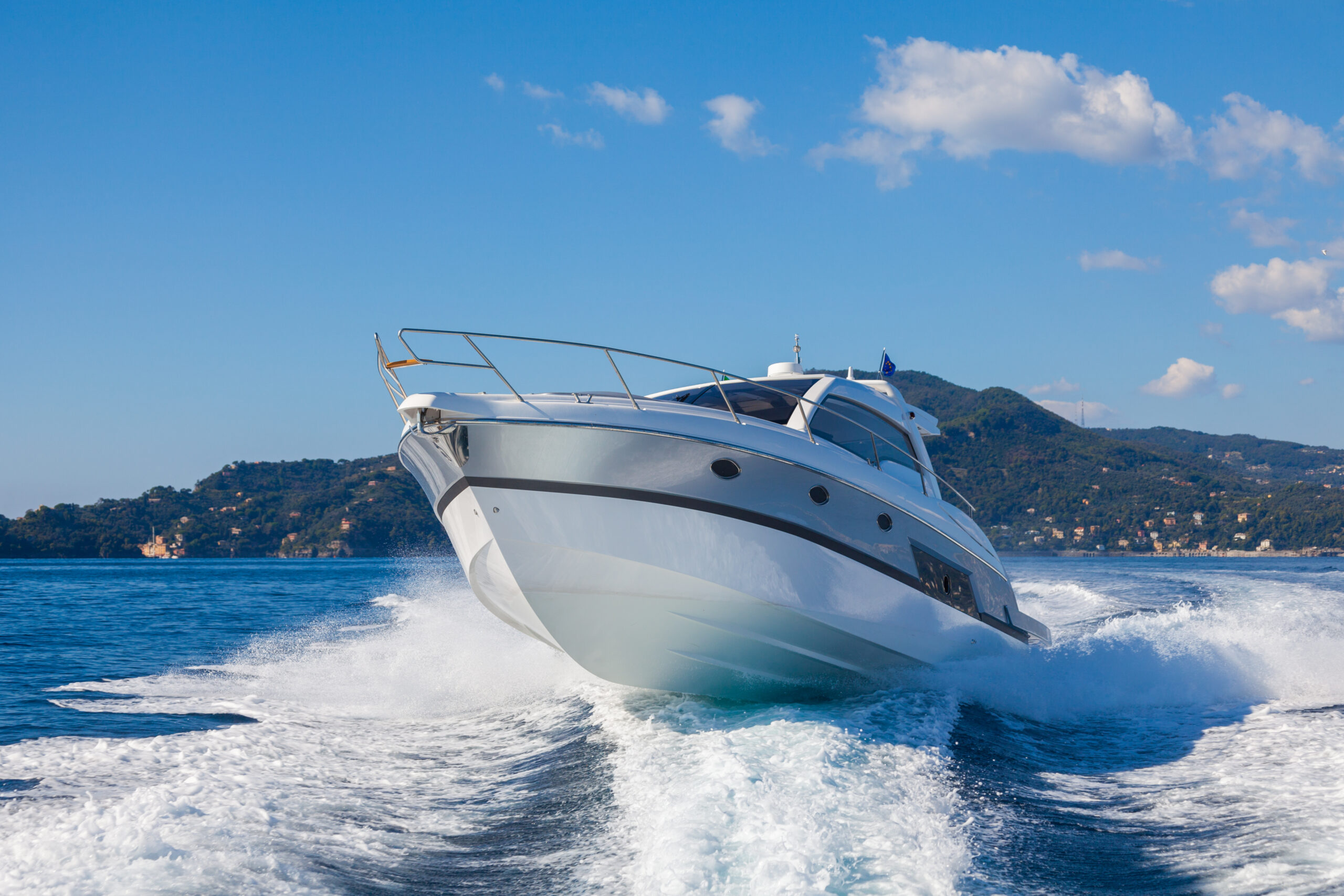 A Personal Water Craft cruising through the water.