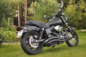motorcycle parked on grass