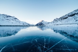 icy water in winter