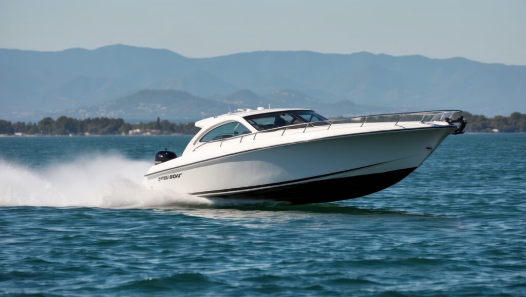 A high speed Personal Water Craft/boat in the open water